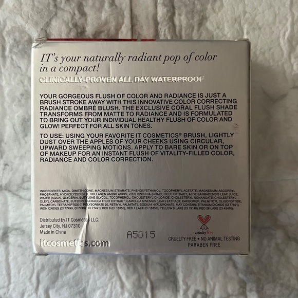 IT Cosmetics CC+ Radiance Ombre Blush Color Correct Anti Aging Coral Flush NIB - Picture 5 of 6